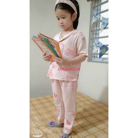 Pijama cho bé, bộ đồ trẻ em chất vải lụa mềm mát, có đủ size từ size 1- size 13