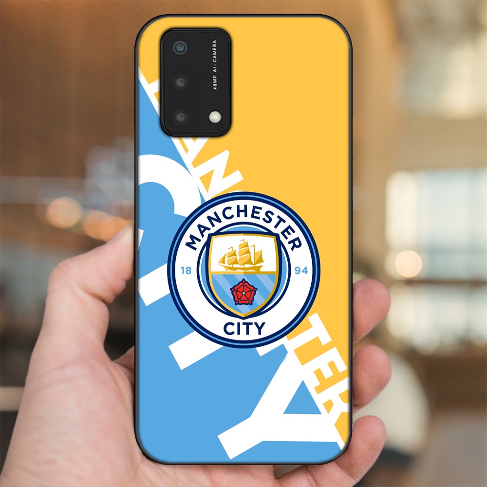 Ốp lưng Oppo A74, A93 5G, A95 viền đen in hình Manchester City MC