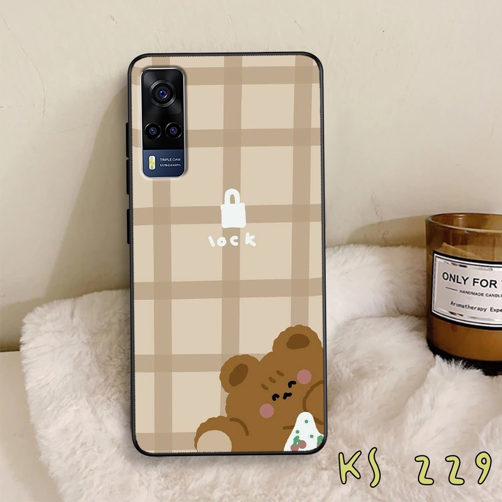 Ốp lưng Vivo Y72 5G - Y51 2020 - Y53s - Ốp lưng vivo in hình gấu bear ngộ nghĩnh
