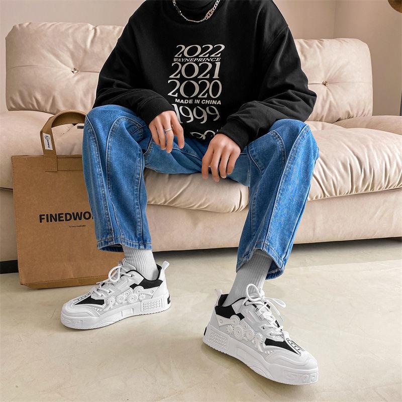 Giày thể thao đế dày tăng chiều cao thông thoáng phong cách mùa hè cho nam