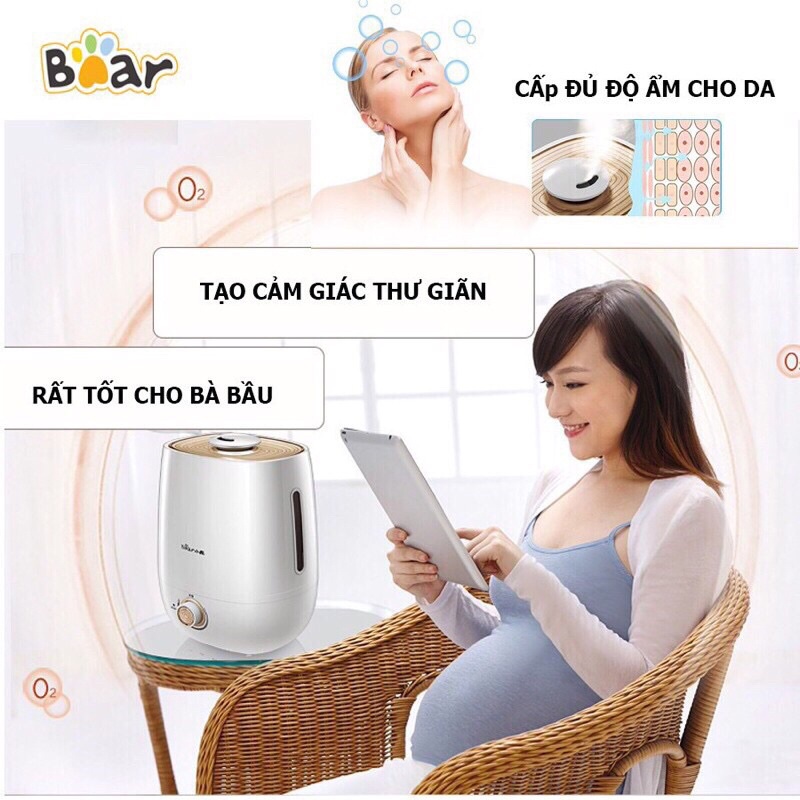 Máy phun sương tạo ẩm khuyếch tán tinh dầu👌CHÍNH HÃNG👌 Bear có sẵn