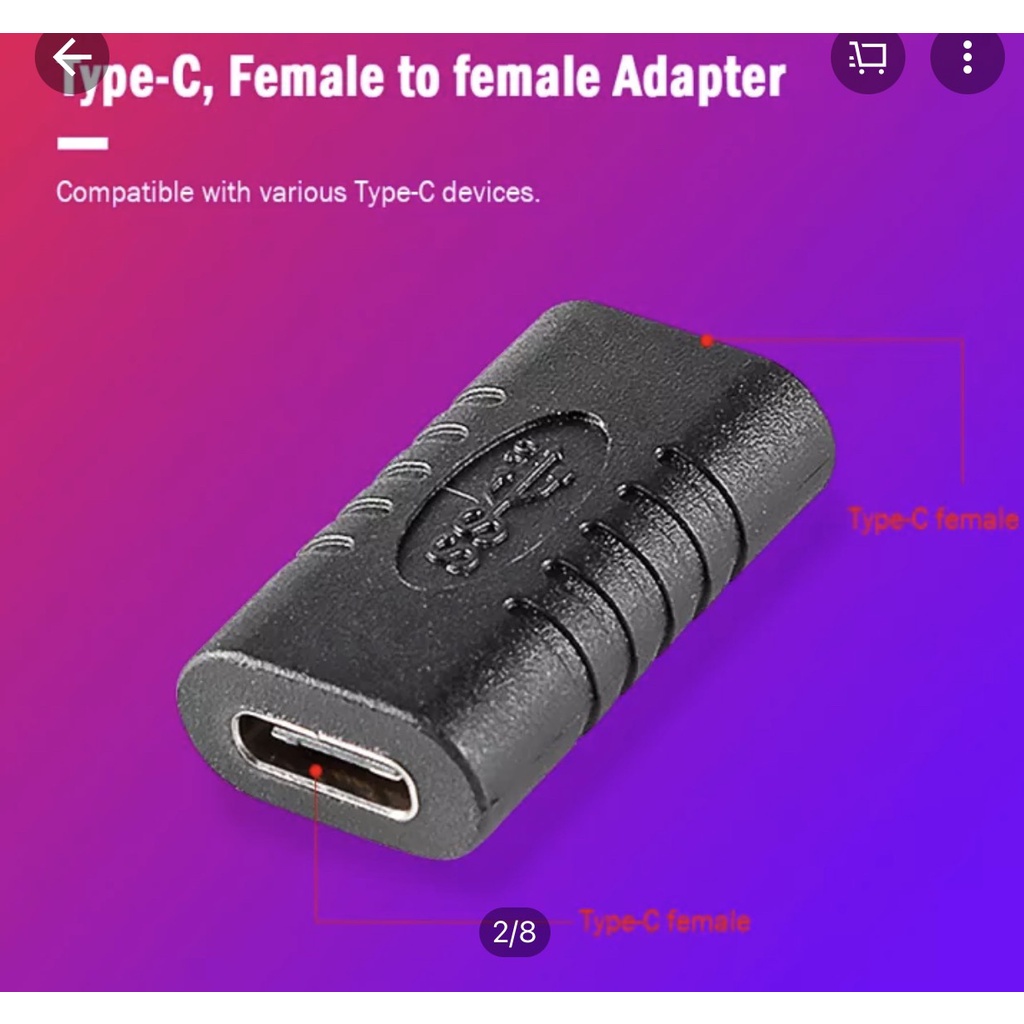 Đầu nối Type C 2 đầu cái