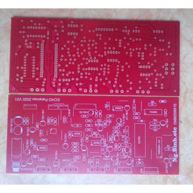 Bộ 4 pcb echo paramax có chống hú bằng opto quang