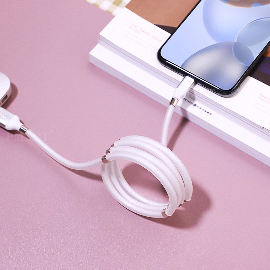 Dây Cáp Sạc Rút Gọn Tự Động Cổng Micro Usb Type C Cho Iphone Huawei Samsung Xiaomi Oppo Vivo