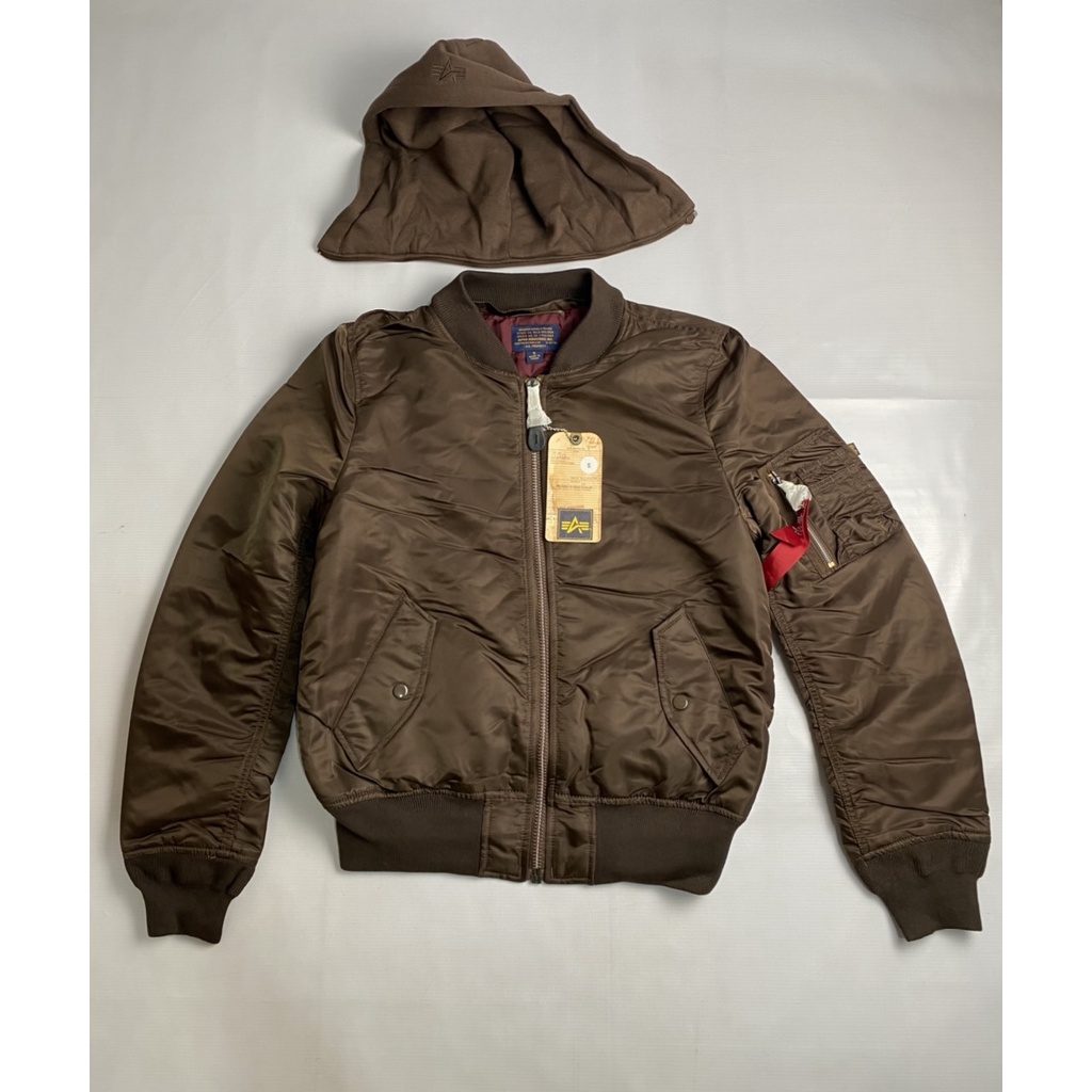 Áo Pilot Ma-1 chính hãng Alpha industries - màu Nâu cafe