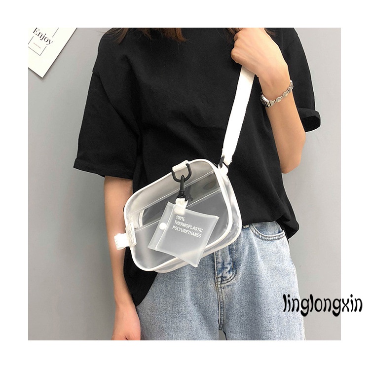 Túi đeo vai PVC trong suốt thời trang cho nữ