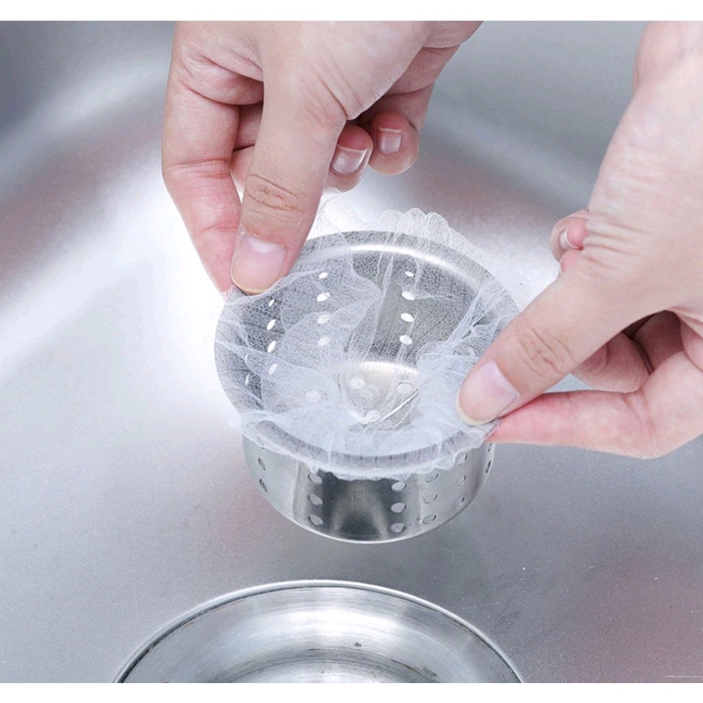 Túi lọc đựng rác thừa giúp bạn loại bỏ rác tiện lợi 100 Túi Lọc Rác Bồn Rửa Chén Bát,