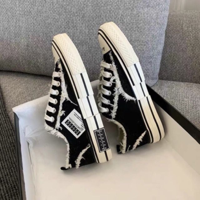 Giày nữ sneaker đế gỗ Xvessel độn đế -giày CV rách cực độc