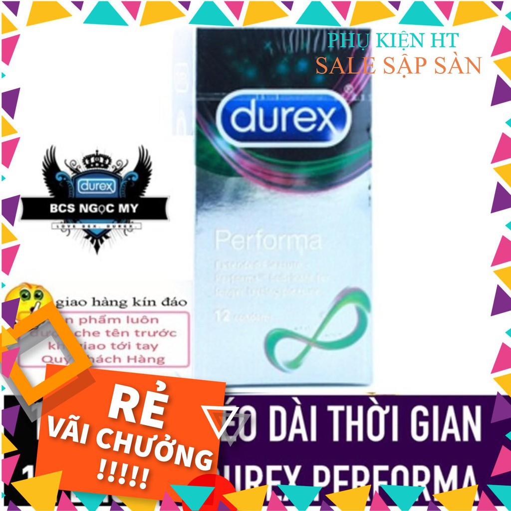 [ GIÁ SỈ ] Hộp bao cao su Durex Performa KÉO DÀI THỜI GIAN QUAN HỆ hộp 12 chiếc