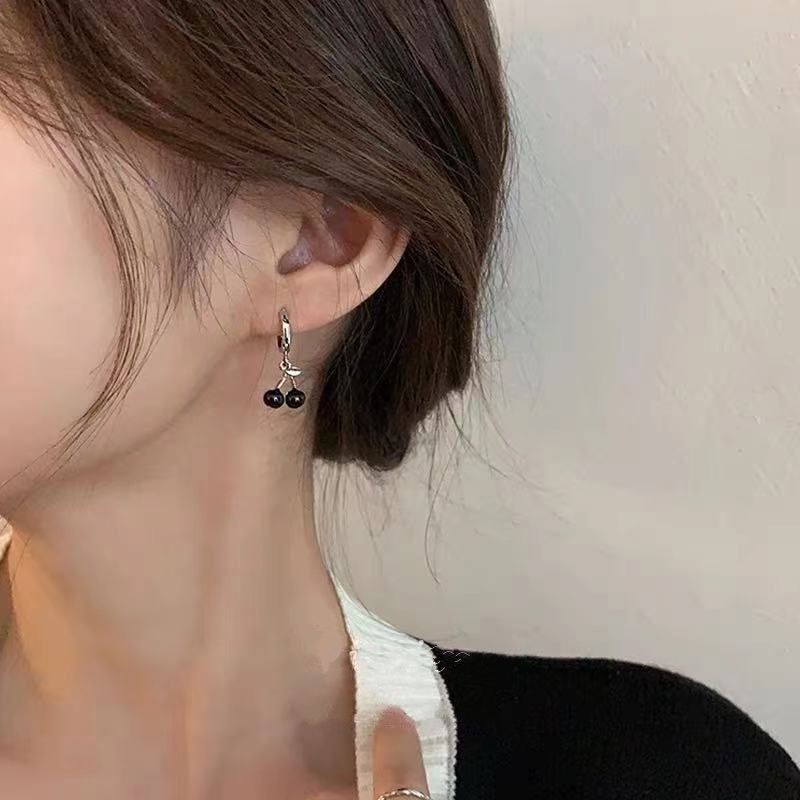 Khuyên Tai Nữ Hình Quả cherry Thời Trang Hàn Quốc Mới