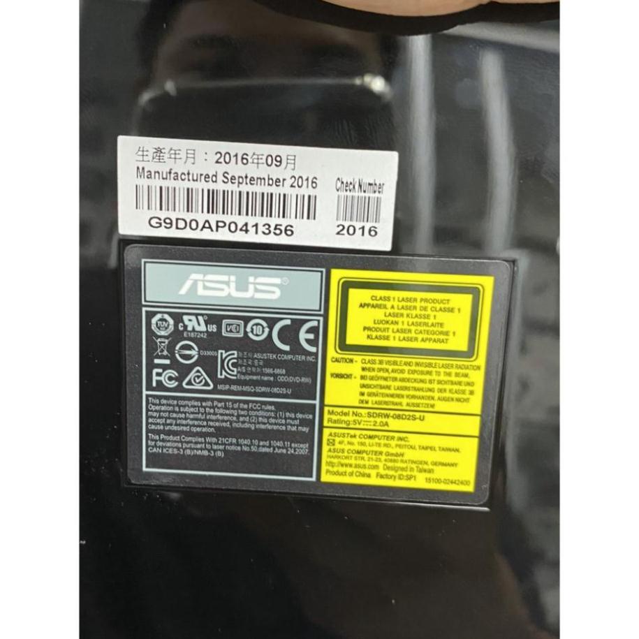 Ổ đĩa quang ghi DVDRW ASUS SDRW-08D2S-U LITE , chính hãng, bh 1 năm hàng chính hãng.