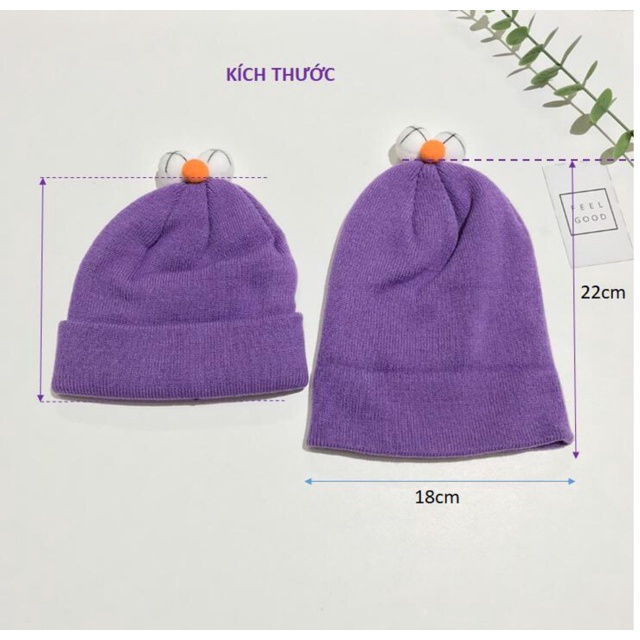 Mũ nón len đan phong cách ulzzang xinh xắn, chất len co dãn tốt, freesize [Hình thật + Video]