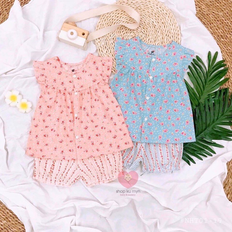 XẢ KHO set thô cotton poplin Lullaby bé trai bé gái