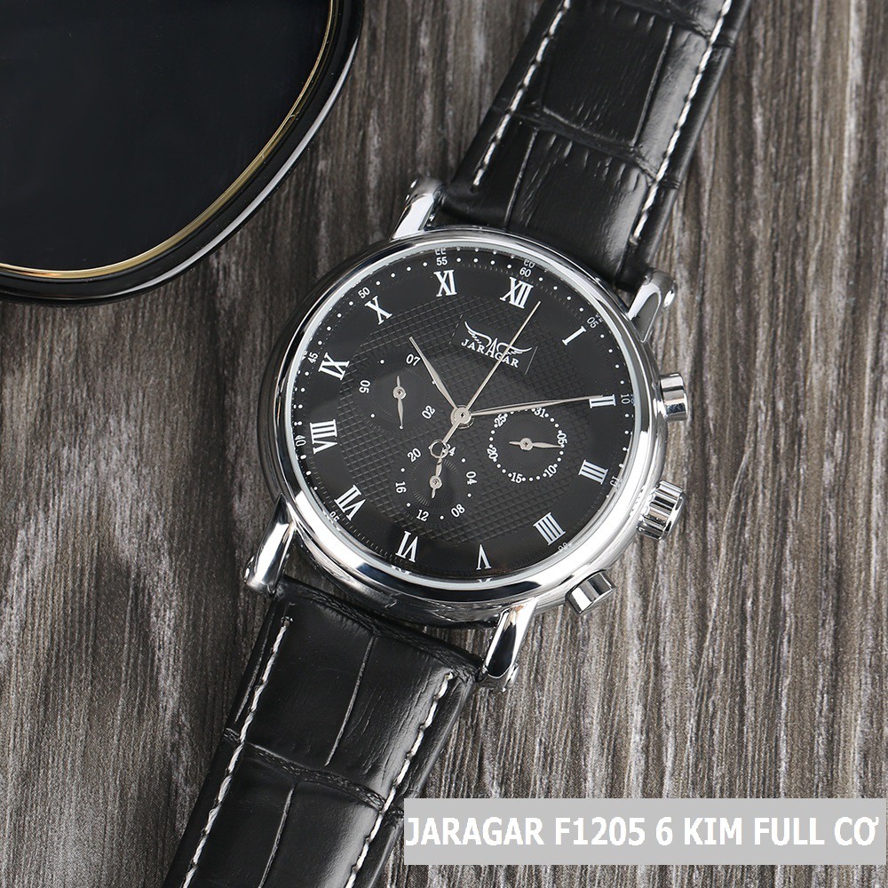 [NEW 2019] Đồng hồ nam Full cơ Automatic 6 kim JARAGAR F1205 lịch lãm sang trọng