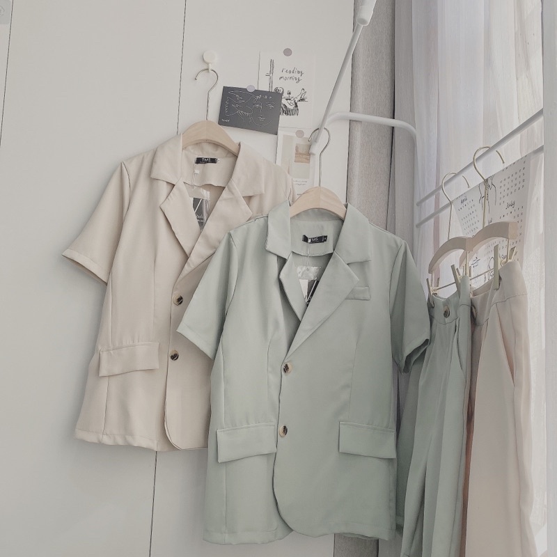 Sét áo vest nữ mặc hè, Bộ áo vest mix quần sooc | BigBuy360 - bigbuy360.vn