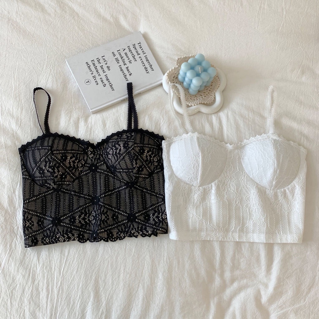 Áo Hai Dây Phối Ren Hở Lưng Gợi Cảm Thời Trang Mùa Hè