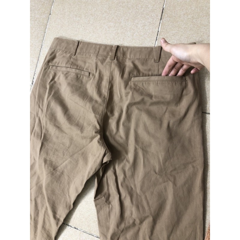 bigsize 36 quần kaki thô nam siêu đẹp hiệ.u G.a.p 2hand màu nâu nhạt mới đét