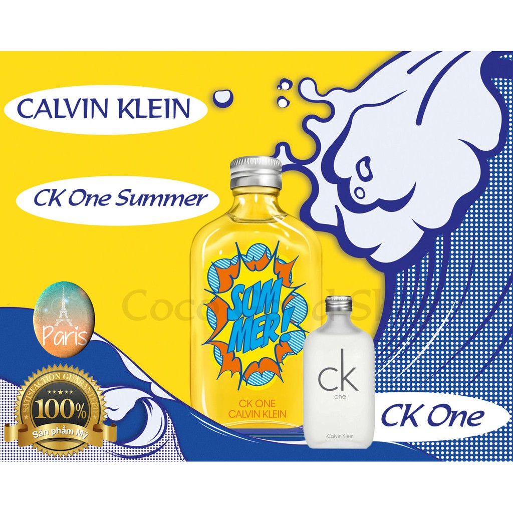 CALVIN KLEIN CK ONE. Set Nước Hoa Nam : CK one Summer 2019 100 ml + CK one 10 ml. EDT.