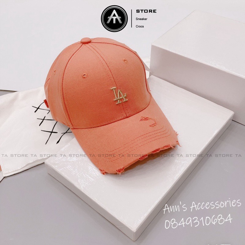 Mũ Lưỡi Trai Nón Kết Thêu Chữ LA Rách Tua Rua Chất Kaki Form Unisex Nam Nữ Phong Cách Cá Tính Hàng Loại Xịn
