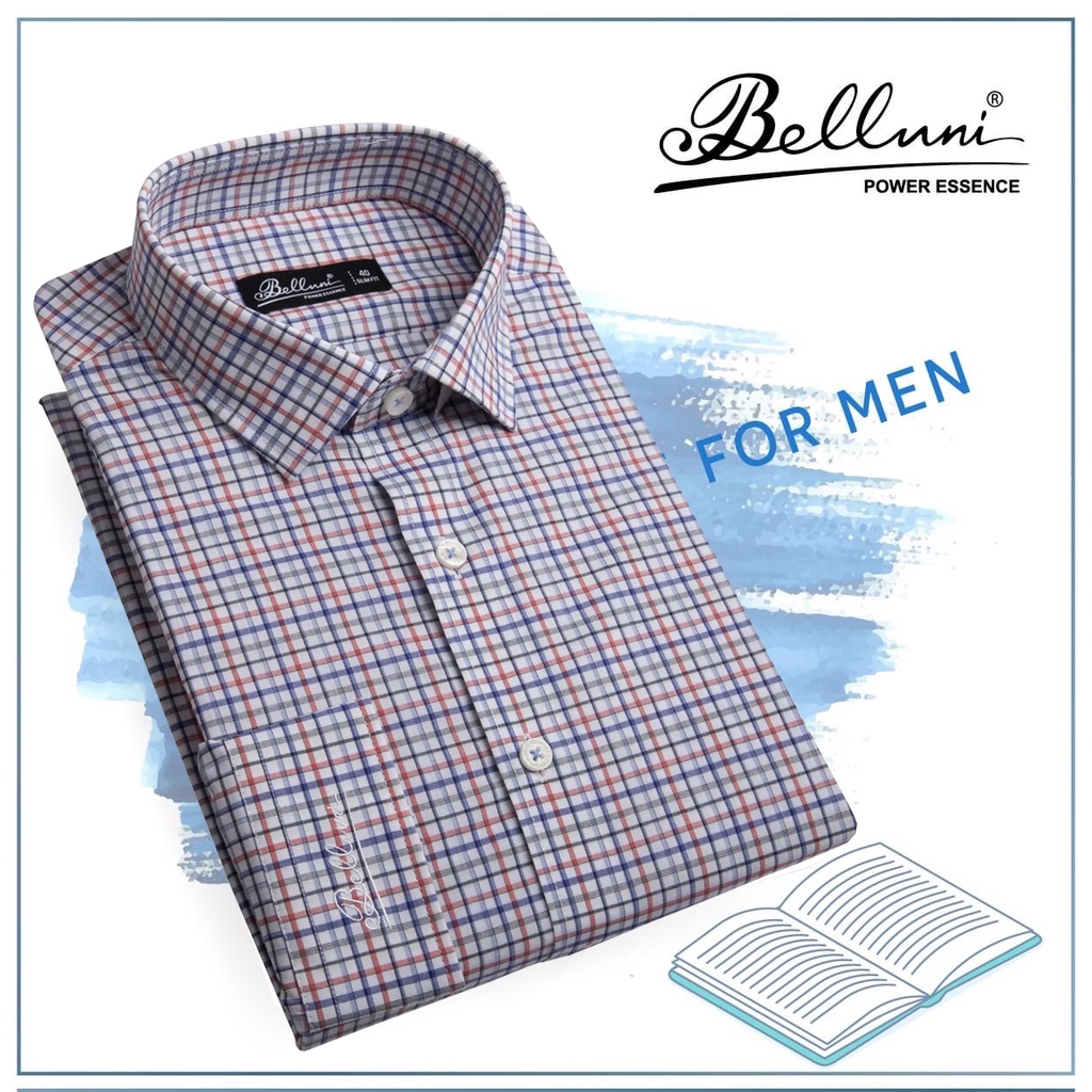 Áo sơ mi nam SlimFit tay dài cao cấp BELLUNI vải sợi tre thoải mái thanh lịch 157R6