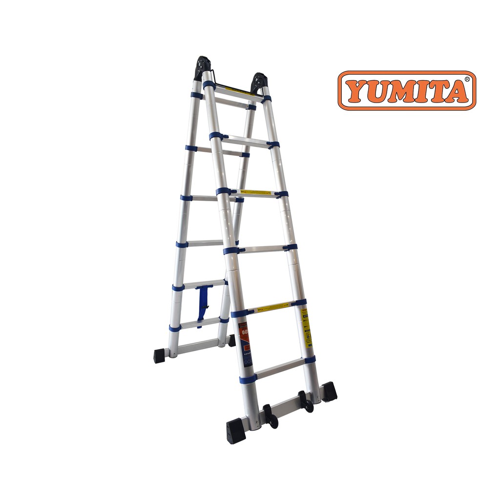 [Mua 1 tặng 1]THANG NHÔM RÚT ĐÔI YUMITA 3.8M (1.9-1.9M)- BẢO HÀNH 2 NĂM, CHÍNH HÃNG-  tặng bộ đồ nghề sửa chữa giá 300k