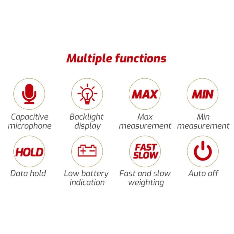 Máy Đo Độ Ồn Kỹ Thuật Số 30-130dB Chuyên Dụng Chất Lượng Cao