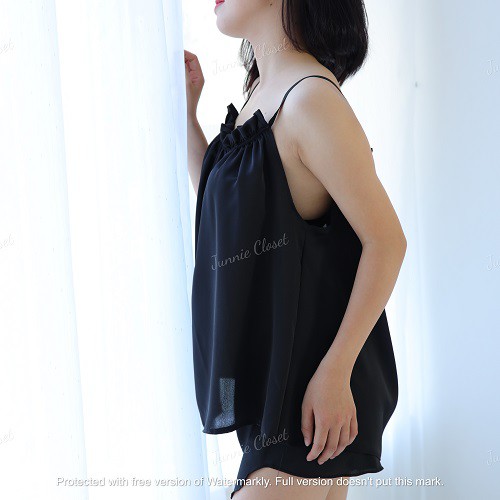 Bộ ngủ lụa 2 dây mặc nhà Junnie Closet