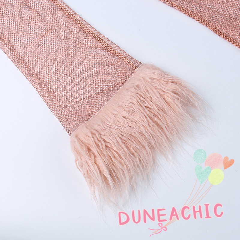 DUNEA Đầm kiểu phối lưới xuyên thấu gợi cảm thời trang dành cho nữ