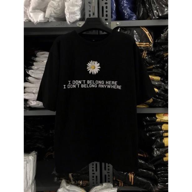 Áo thun tay lỡ unisex form rộng phông Hoa Cúc Nhỏ nam nữ cuons hút KMG