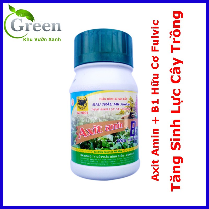 Phân bón lá cao cấp đầu trâu MK Amica bổ sung Vitamin B1 và Axit Amin tăng sinh lực cây trồng - lọ 100ml