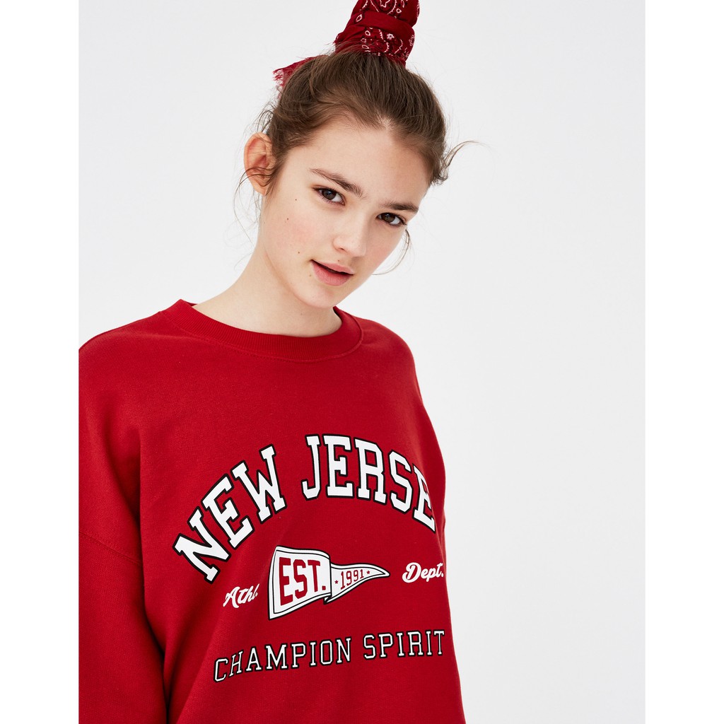 Hoodie slogan đỏ