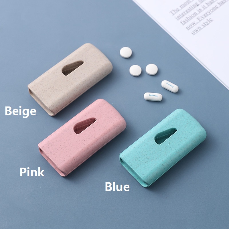 Hộp Mini Đựng Và Cắt Viên Thuốc Tiện Lợi