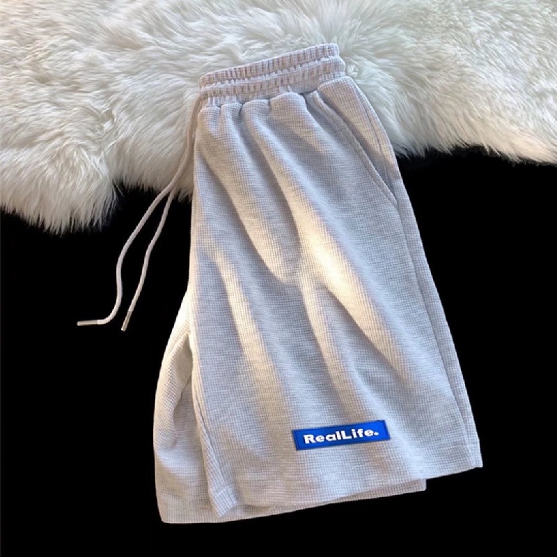 Quần Short Dáng Rộng Thoáng Khí In Chữ Phong Cách Hip Hop Nhật Bản Cá Tính Cho Nam Size M-3XL