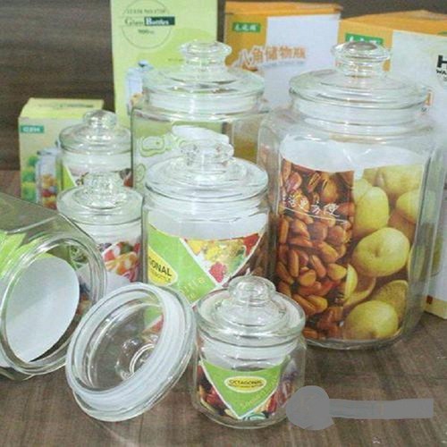 Hủ thủy tinh đựng bánh kẹo thực phẩm có khóa gài cường lực 1500ml HD01 Siêu Chất