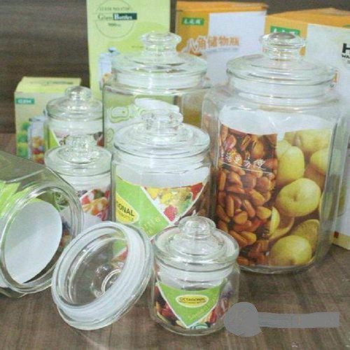 Hũ Thủy Tinh Đựng Gia Vị Lục Giác 2000ML Siêu Chất Lượng