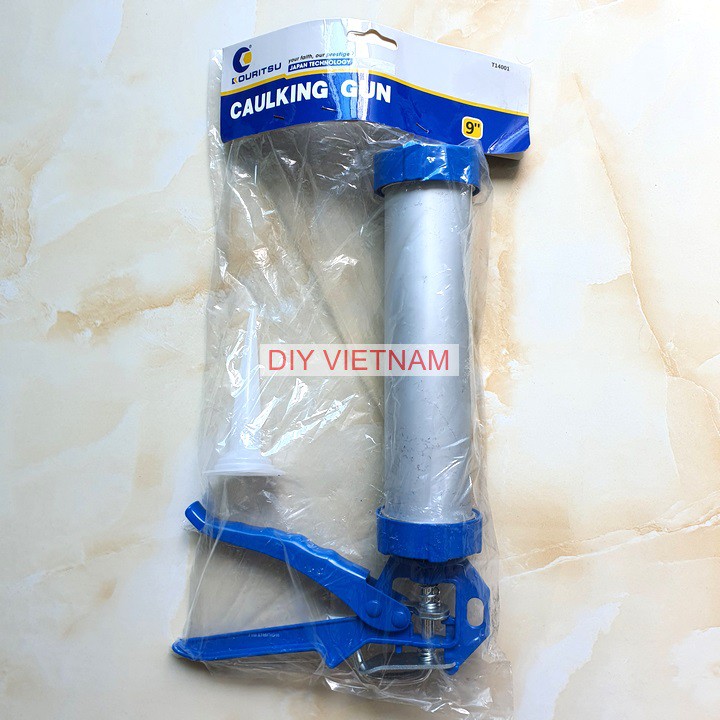Bắn keo silicon Nhật Bản Kouritsu vỏ nhôm, dùng bắn keo xúc xích, cỡ 600ml, Bảo hành 12 tháng Kouritsu Official Store
