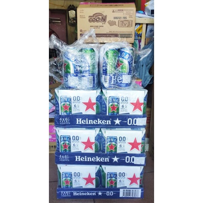 THÙNG 24 LON BIA HEINEKEN KHÔNG CỒN 0.0% 330ML