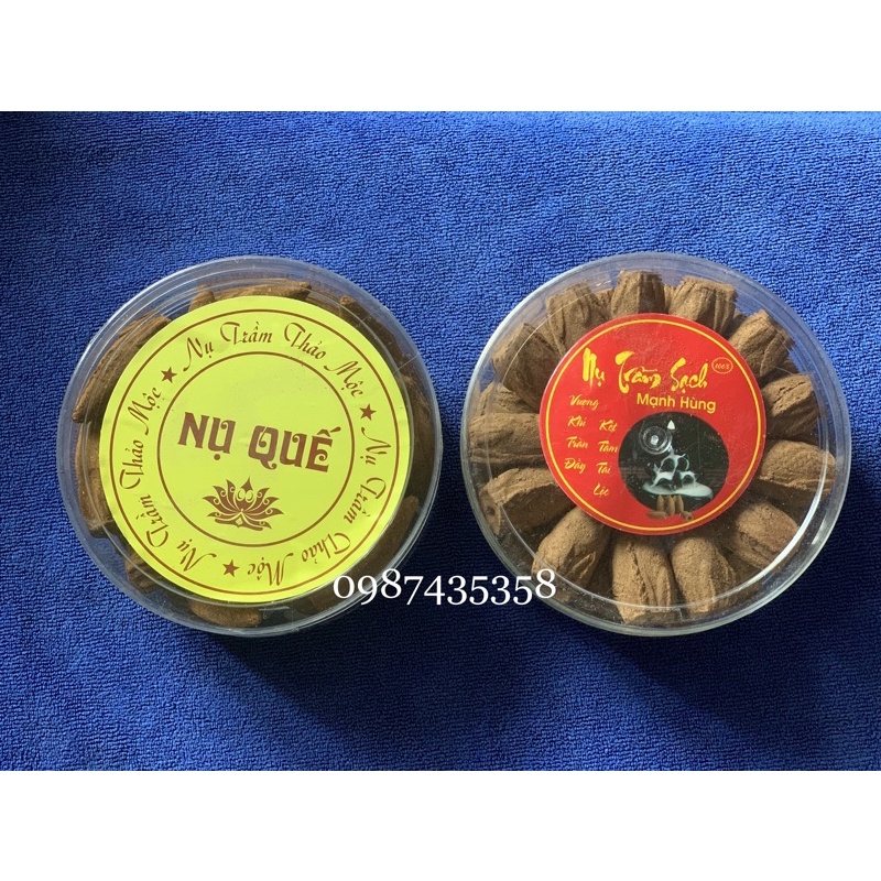 Bình vôi men lam gốm sứ Bát Tràng