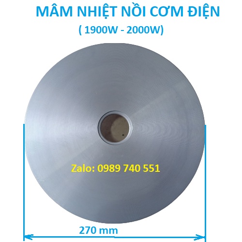 Mâm nhiệt nồi cơm điện công nghiệp 1900-2000w đường kính 270mm