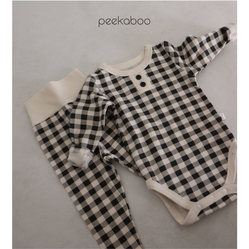 (Chính hãng) Bộ suit cài cúc đũng kèm quần kẻ dài tay Cony 2022 co giãn PEEKABOO made in Korea thời trang trẻ em cho bé
