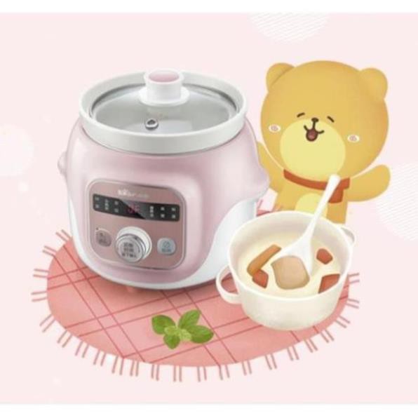 Nồi Nấu Cháo Cho Bé_Nồi Nấu Chậm_Hầm Cháo Đa Năng, Kèm Lồng Hấp_Bear Dung Tích 0.8L- 1L - 1,6L - 2,5L- Bảo Hành 12 Tháng