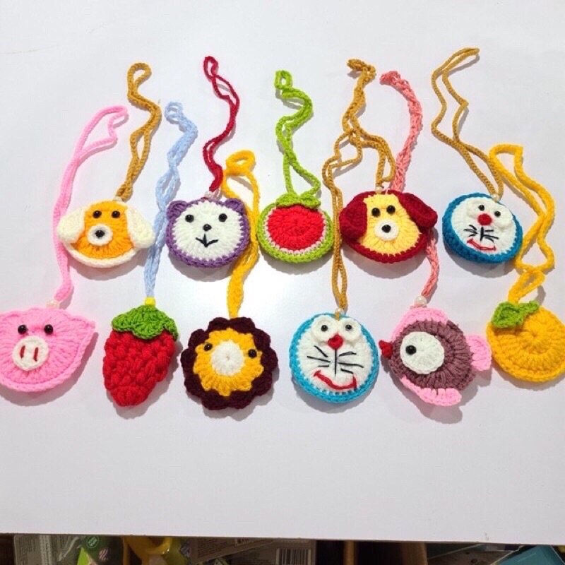 Túi Len Móc Đựng Tỏi Tránh Vía Cho Bé