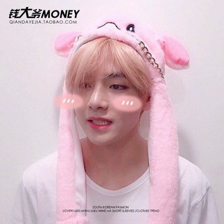 Mũ tai thỏ BTS mũ tai heo BTS cử động giựt