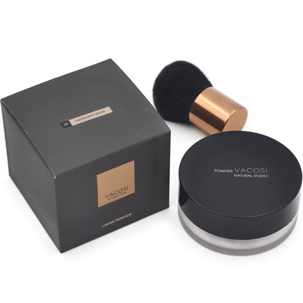 Phấn phủ bột siêu mịn kiềm dầu Vacosi Natural Studio Loose Powder 30g