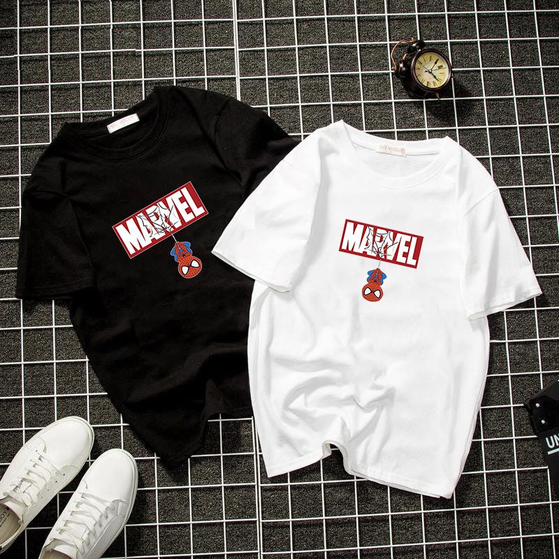 Áo thun nam nữ chibi hoạt hình người nhên form rộng vải dày mịn 2020T2854