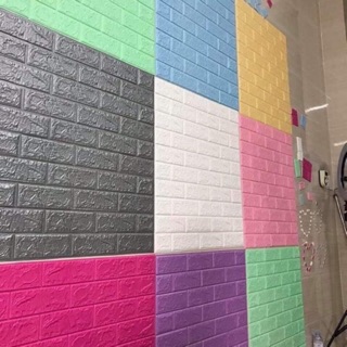 10 Tấm Xốp dán tường 3D giả gạch 5mm