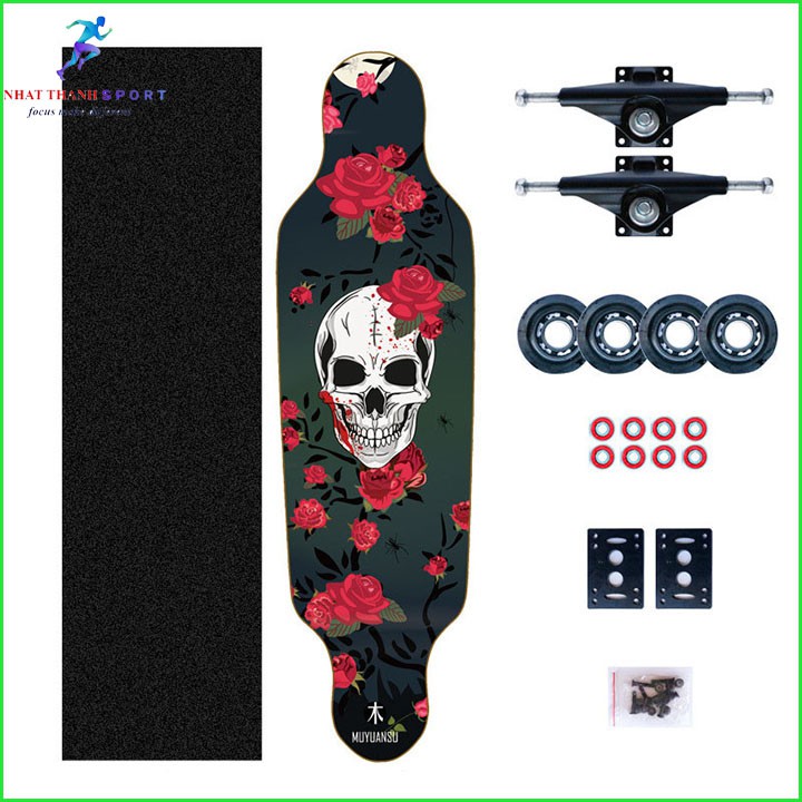 ván trượt nữ, ván longboard loại ngắn