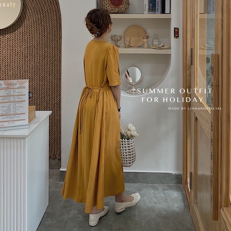 Váy thô hàn cổ V (2116) | BigBuy360 - bigbuy360.vn