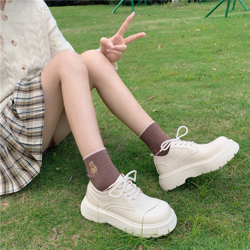 Giày bốt buộc dây retro cổ điển Cao Cấp G5915 boot phong cách thời trang Anh thiết kế Ulzzang kèm ảnh thật ở cuối