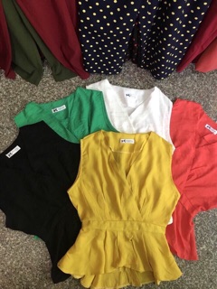 Áo peplum thời trang sát nách vải đũi lụa siêu mềm mát
